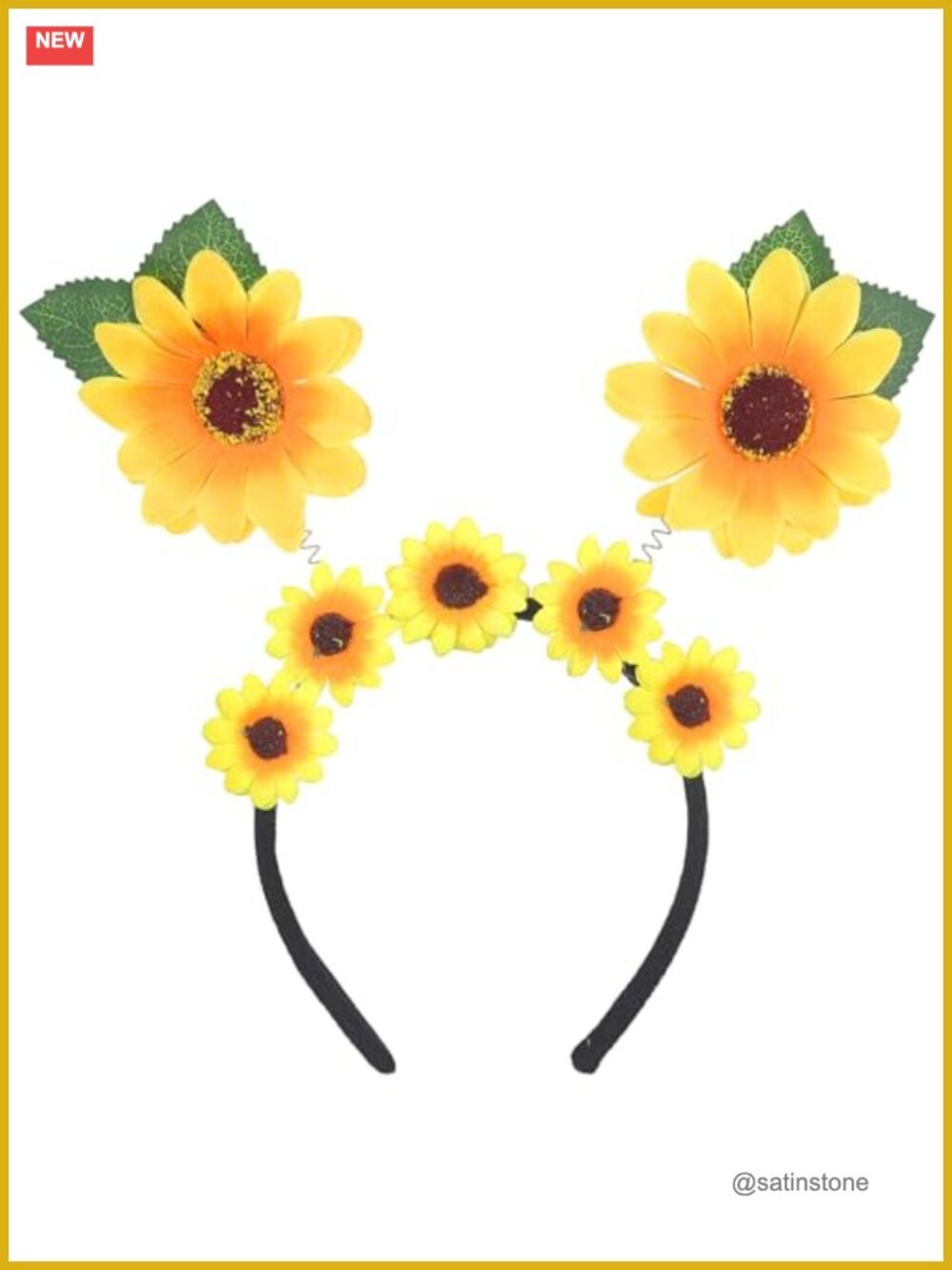 Sunflower Headband Fabric Elastic Floral Hair Band Beach Party Accessory